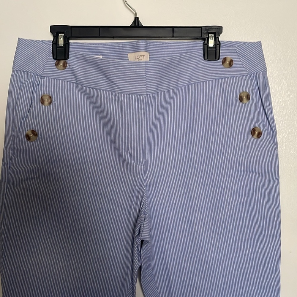 Loft striped blue pants.